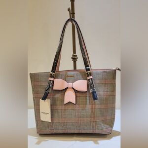 🏷️Price Drop..LOVEVOOK pink plaid tote bag